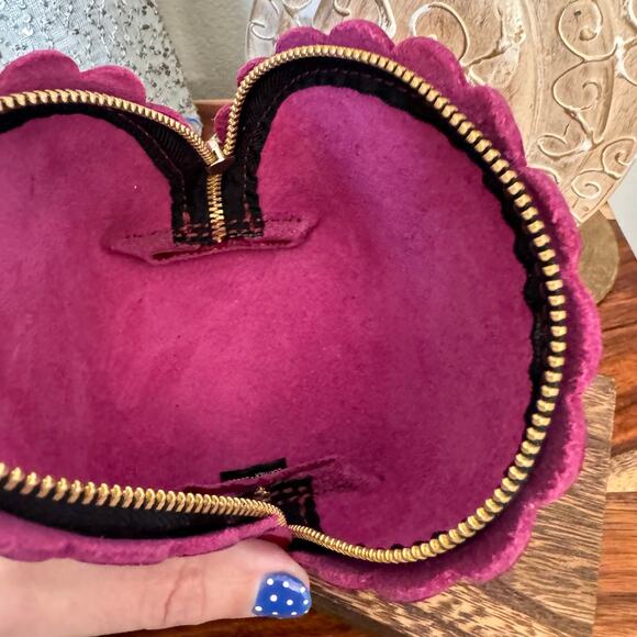 Portland Leather Marigold Pouch ORCHID PLG FAST SHIP Red Leather Purse Organizer - Picture 5 of 5